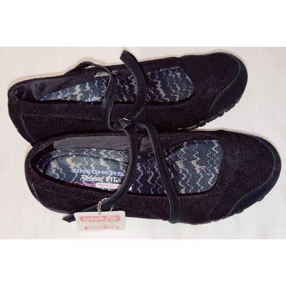Sketchers Women’s Size 9 1/2W Bikers Mc Memory Foam Relaxed Fit Wide Fit NEW - Picture 1 of 16